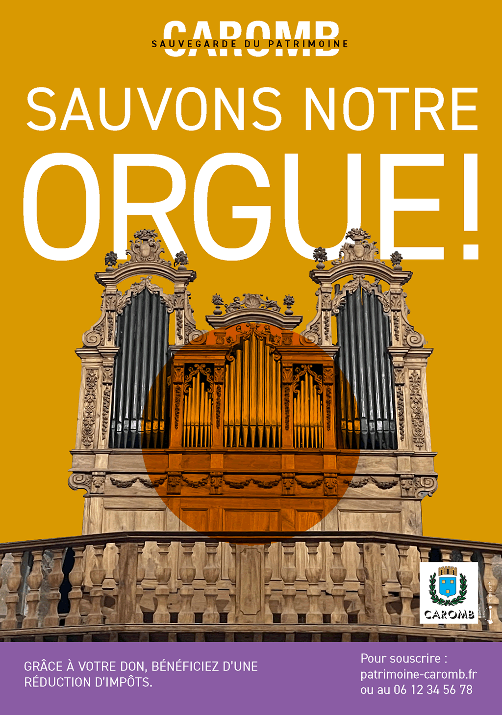 Affiche orgue caromb 18 02